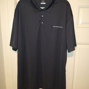 Nike Golf Grey Short Sleeve Polo Shirt Men's sz XXL Renfrofinancial.com Logo